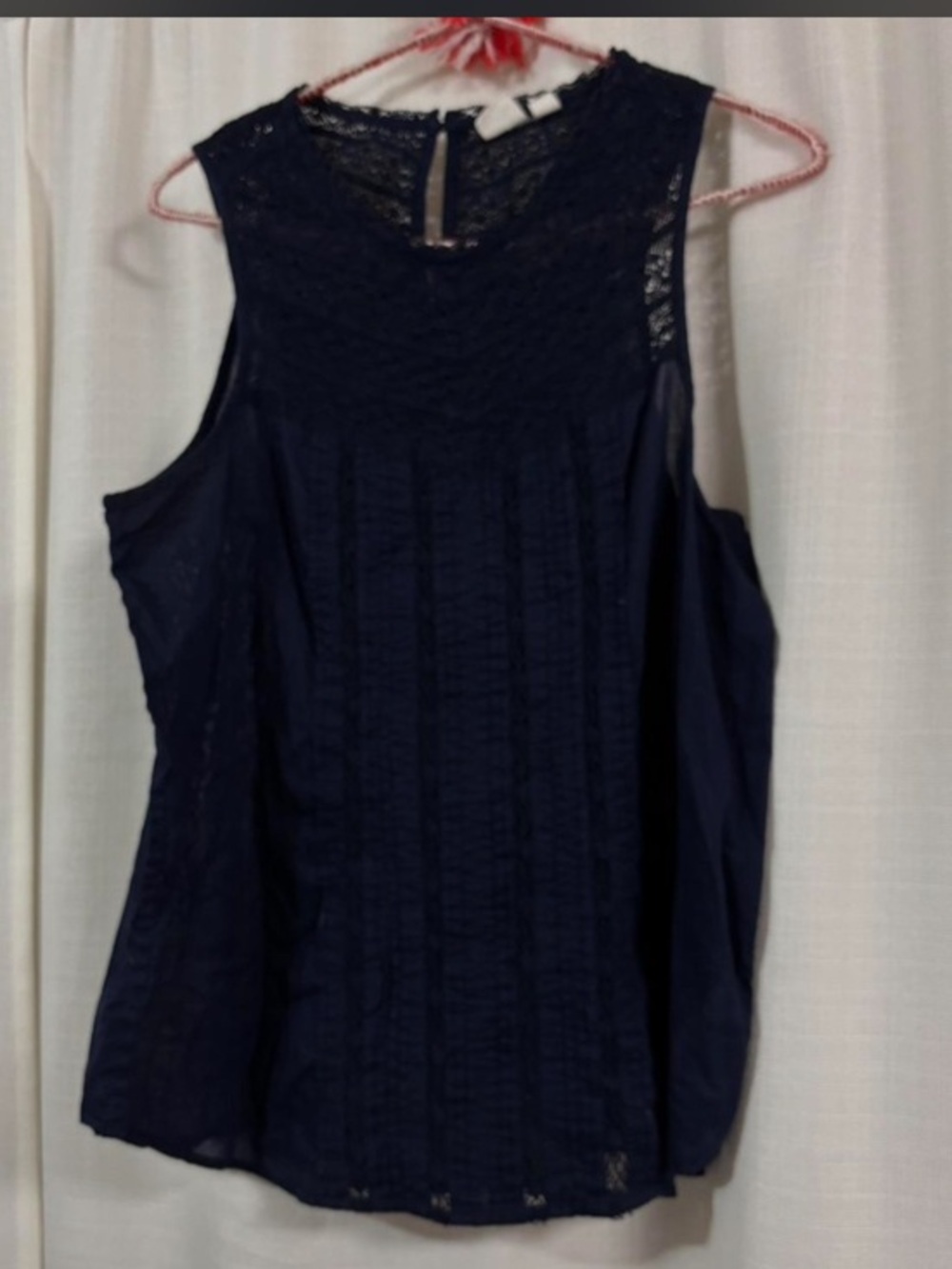 GAP Navy Lace Sleeveless Top